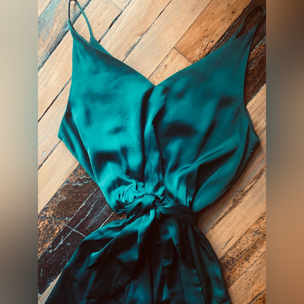 Satin Green Romper